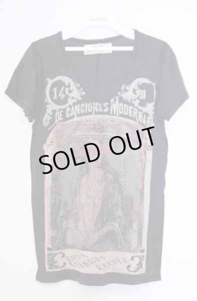 画像1: SHARE SPIRIT / QUEEN Tシャツ 36 ブラック（ダークブラウン系） O-26-01-31-053-SH-ts-YM-OS (1)