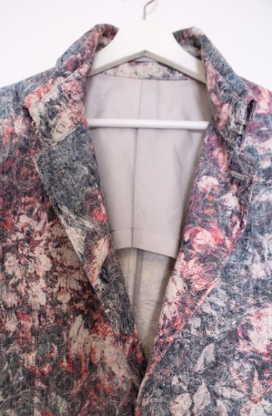 画像2: TORNADO MART / フラワージャガード返し襟ジャケット LL ピンク系 O-26-01-31-006-TO-ja-YM-OS (2)