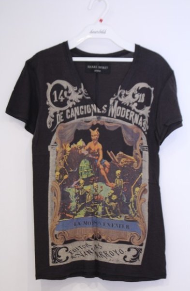 画像1: SHARE SPIRIT / オニスカル Tシャツ S ブラック（ダークブラウン系） O-26-01-31-056-SH-ts-YM-OS (1)