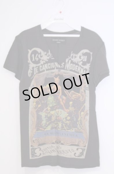 画像1: SHARE SPIRIT / オニスカル Tシャツ S ブラック（ダークブラウン系） O-26-01-31-056-SH-ts-YM-ZT275 (1)