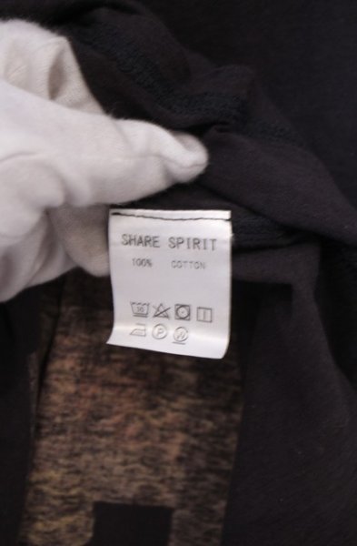 画像4: SHARE SPIRIT / JIMIE Tシャツ S ブラック（ダークブラウン系） O-26-01-31-057-SH-ts-YM-OS (4)