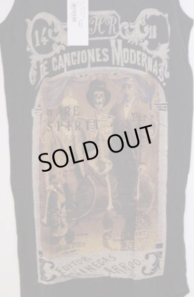 画像2: SHARE SPIRIT / シルクハットスカル タンクトップ S ブラック（ダークブラウン系） O-26-01-31-059-SH-ts-YM-ZT0203 (2)