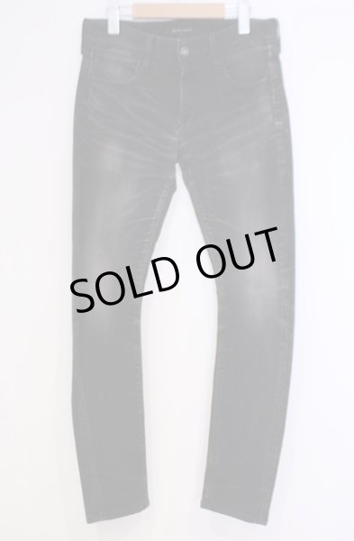 画像1: Black by VANQUISH / ヴィンテージウォッシュカーブドデニムパンツ 30 ブラック O-26-01-31-066-Bl-pa-YM-ZT0203 (1)