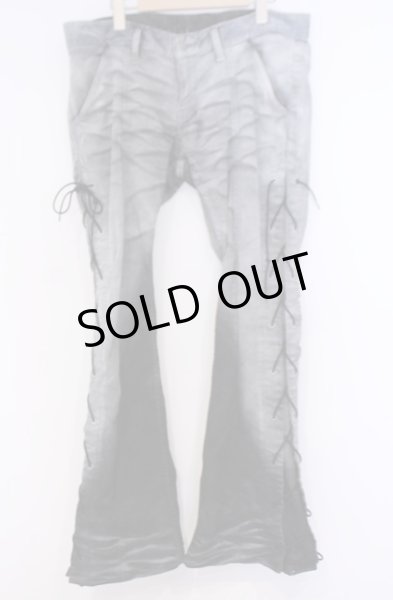 画像1: TORNADO MART / グラデレースアップベルボトムパンツ LL グレーｘブラック O-26-01-31-067-TO-pa-YM-OS (1)