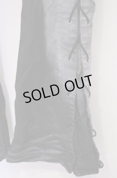 画像2: TORNADO MART / グラデレースアップベルボトムパンツ LL グレーｘブラック O-26-01-31-067-TO-pa-YM-OS (2)