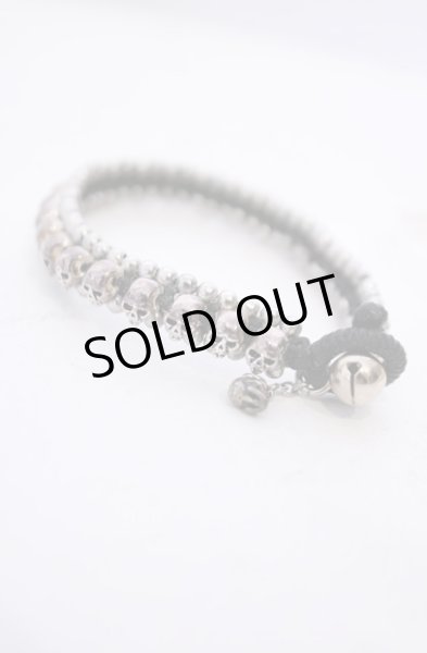 画像2: gunda / BUBBLE SKULL BR ブレスレット  シルバーｘシルバーｘブラック O-26-01-31-074-gu-ac-YM-OS (2)