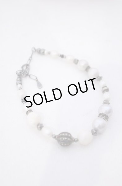 画像1: gunda / MILKY WAY　ブレスレット  シルバーｘホワイト O-26-01-31-078-gu-ac-YM-OS (1)