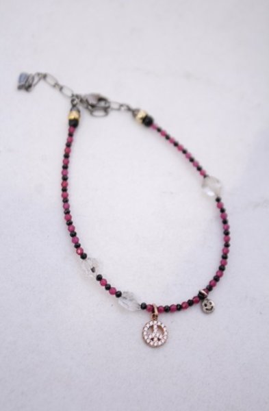 画像1: gunda / GALAXY BR　ブレスレット  ブラックｘピンクｘゴールド O-26-01-31-080-gu-ac-YM-OS (1)