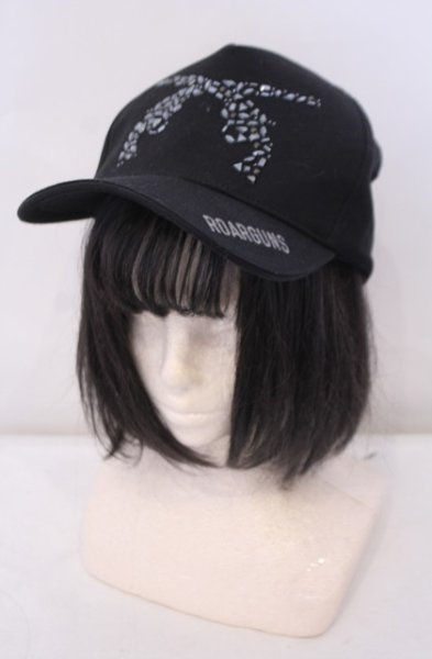 画像1: roar / gunsモザイクスワロフスキークロスガンキャップ  ブラック O-26-01-31-084-ro-za-YM-OS (1)