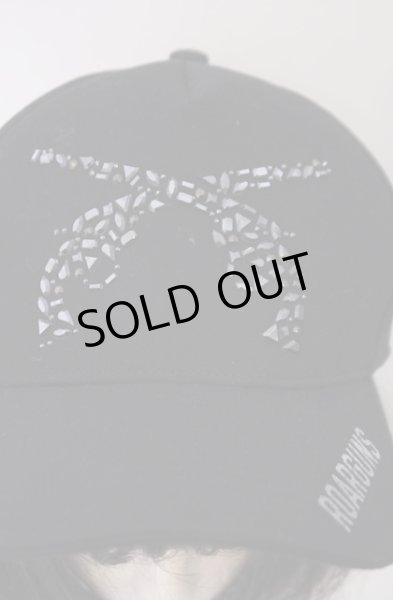 画像2: roar / gunsモザイクスワロフスキークロスガンキャップ  ブラック O-26-01-31-084-ro-za-YM-ZT0206D (2)