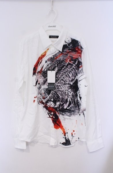 画像1: TORNADO MART / ジャポネスクプリントシャツ LL ホワイト O-26-01-31-013-TO-sh-YM-OS (1)