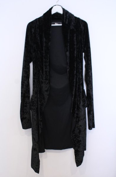 画像1: MIDAS / ベルベットロングカーディガン  ブラック O-26-01-31-016-MI-to-YM-OS (1)