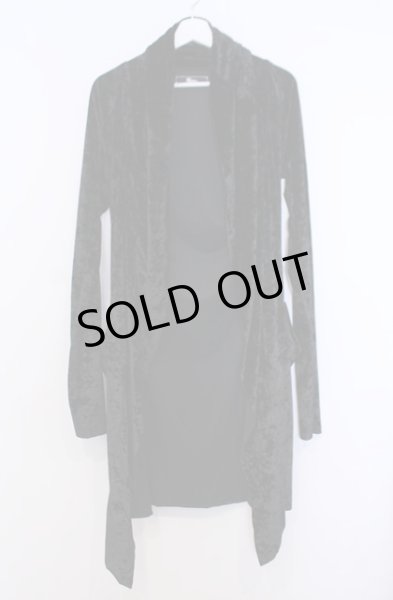 画像1: MIDAS / ベルベットロングカーディガン  ブラック O-26-01-31-016-MI-to-YM-OS (1)