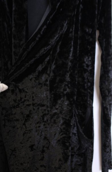 画像2: MIDAS / ベルベットロングカーディガン  ブラック O-26-01-31-016-MI-to-YM-OS (2)