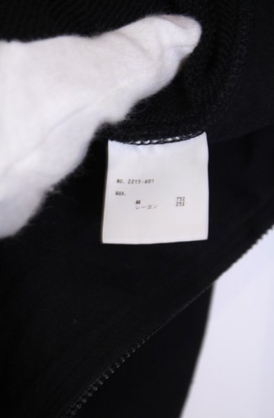 画像4: LAD MUSICIAN / レイヤードロングジップパーカー L ブラック O-26-01-31-017-LA-to-YM-OS (4)