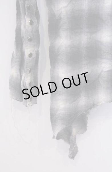 画像3: JURY BLACK / ロングチェックシャツ 2 ブラック O-26-01-31-019-JU-sh-YM-OS (3)