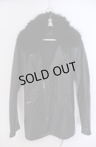 画像1: TORNADO MART / ゴートネイキッドクロココート M ブラック O-26-02-03-003-TO-ou-YM-OS (1)