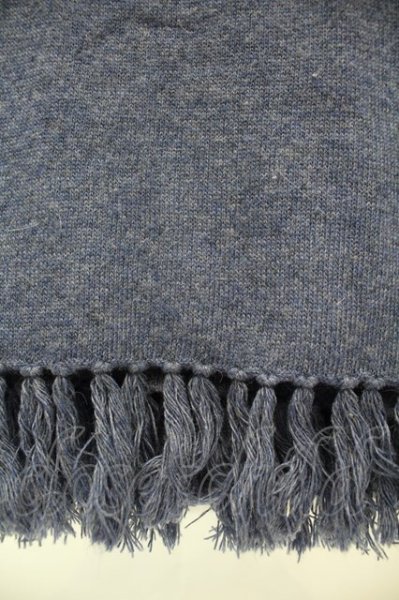 画像2: GOSTAR DE FUGA / フリンジウールカラーマフラー  ブルー O-26-02-03-1004-GO-0-YM-OS (2)