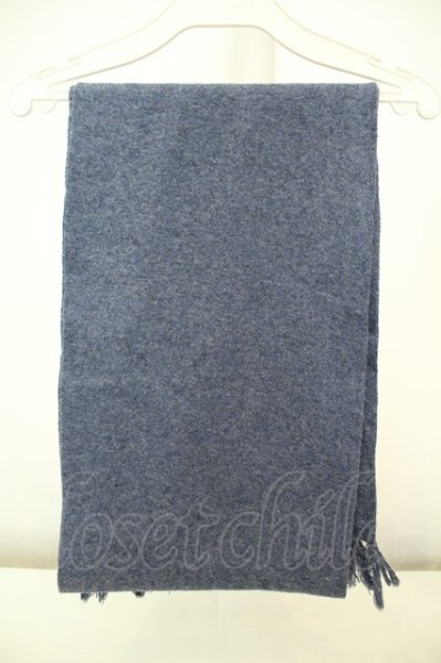 画像3: GOSTAR DE FUGA / フリンジウールカラーマフラー  ブルー O-26-02-03-1004-GO-0-YM-OS (3)