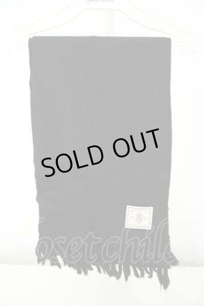 画像1: GOSTAR DE FUGA / フリンジウールカラーマフラー  ブラック O-26-02-03-1005-GO-0-YM-ZT252 (1)