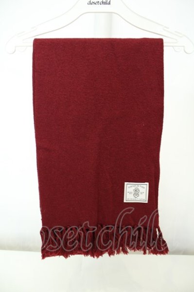 画像1: GOSTAR DE FUGA / フリンジウールカラーマフラー  ワイン O-26-02-03-1007-GO-0-YM-OS (1)