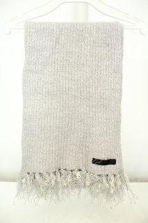 FUGA / MIXフリンジニットマフラー グレー O-26-02-03-1008-FU-0-YM-OS