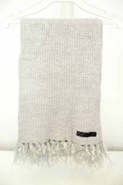 画像1: FUGA / MIXテレコニットマフラー  グレー O-26-02-03-1009-FU-0-YM-OS (1)