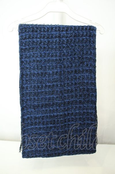 画像3: FUGA / MIXフリンジニットマフラー  ブルー O-26-02-03-1001-FU-0-YM-OS (3)