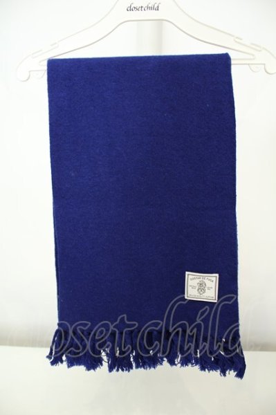 画像1: GOSTAR DE FUGA / フリンジウールカラーマフラー  ブルー O-26-02-03-1012-GO-0-YM-OS (1)