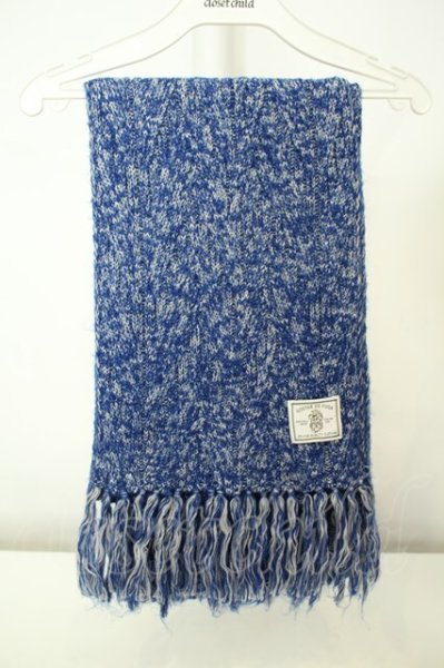 画像1: GOSTAR DE FUGA / MIXニットマフラー  ブルー O-26-02-03-1013-GO-0-YM-OS (1)