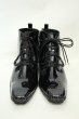 画像2: yosuke / レースアップショートブーツ 26.5cm エナメルブラック O-26-02-03-1018-yo-sho-YM-OS (2)
