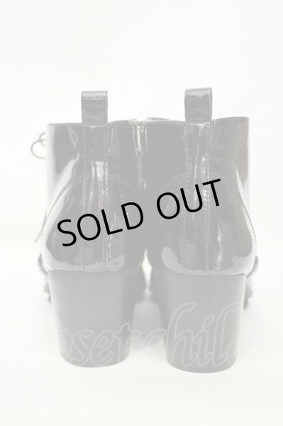 画像4: yosuke / レースアップショートブーツ 26.5cm エナメルブラック O-26-02-03-1018-yo-sho-YM-OS (4)