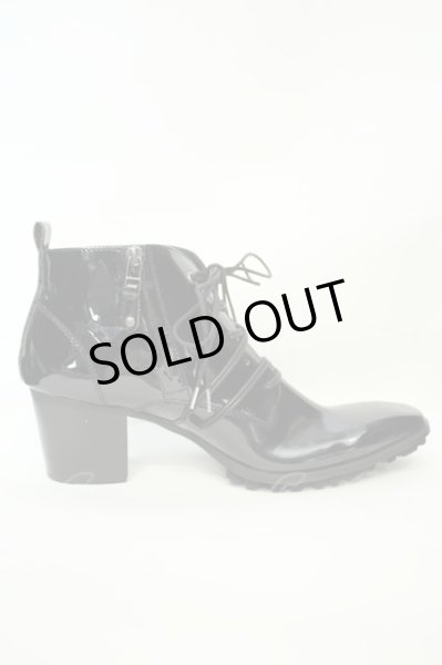 画像5: yosuke / レースアップショートブーツ 26.5cm エナメルブラック O-26-02-03-1018-yo-sho-YM-OS (5)