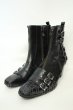 画像1: yosuke / ベルテッドショートブーツ 27cm ブラック O-26-02-03-1019-yo-sho-YM-OS (1)
