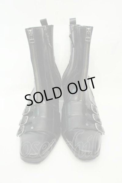 画像2: yosuke / ベルテッドショートブーツ 27cm ブラック O-26-02-03-1019-yo-sho-YM-OS (2)