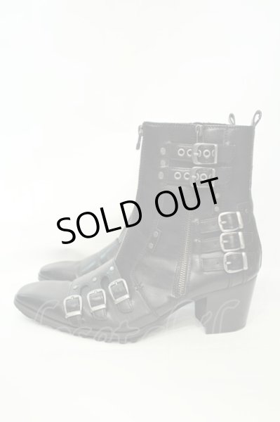 画像3: yosuke / ベルテッドショートブーツ 27cm ブラック O-26-02-03-1019-yo-sho-YM-OS (3)