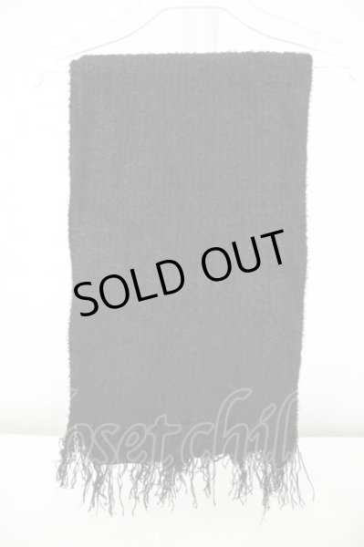 画像1: FUGA / テレコニットマフラー  ブラック O-26-02-03-1003-FU-0-YM-OS (1)