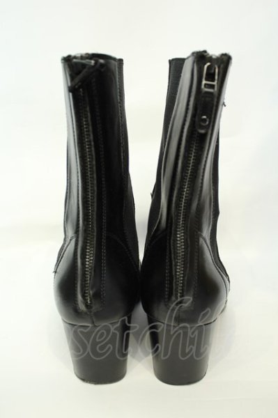 画像4: yosuke / サイドゴアヒールブーツ 27.5cm ブラック O-26-02-03-1021-yo-sho-YM-OS (4)