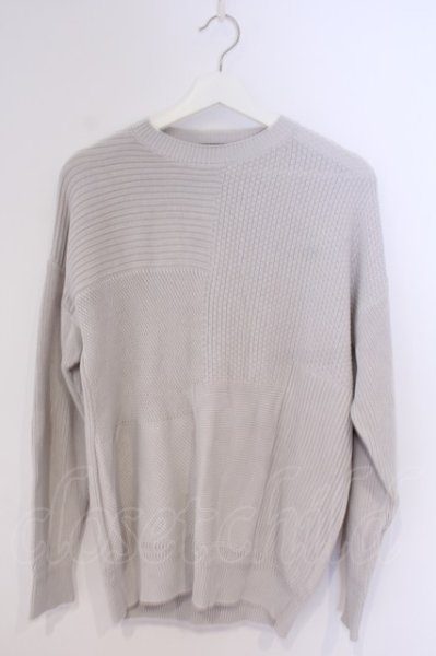 画像1: FUGA / Vermilion ランダム切り替えプルオーバービッグリブビッグニット 44 グレー O-26-02-03-042-FU-to-YM-OS (1)