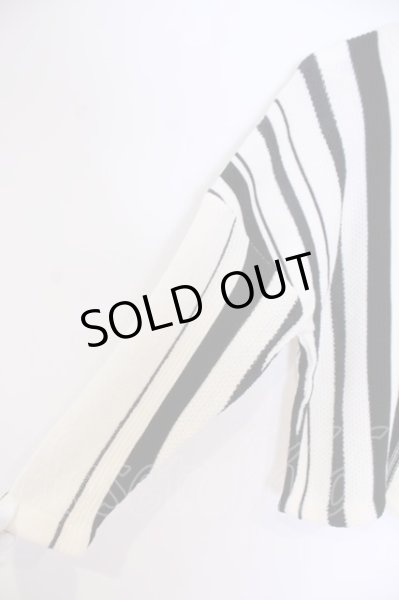 画像2: FUGA / ミックス編みニットプルオーバー 44 ホワイトｘブラック O-26-02-03-044-FU-to-YM-ZT245 (2)