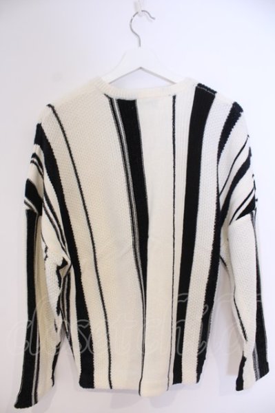 画像5: FUGA / ミックス編みニットプルオーバー 44 ホワイトｘブラック O-26-02-03-044-FU-to-YM-OS (5)