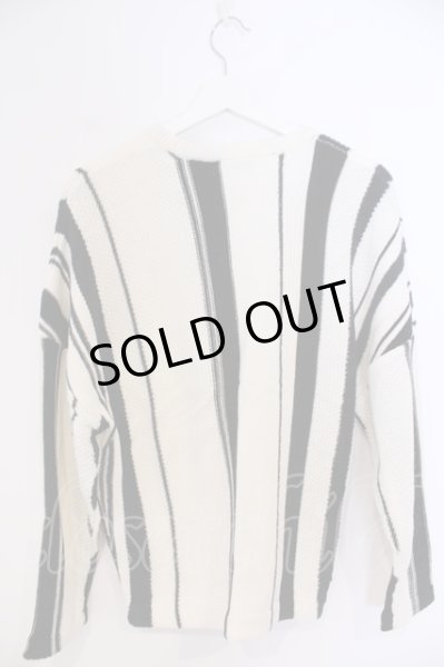 画像5: FUGA / ミックス編みニットプルオーバー 44 ホワイトｘブラック O-26-02-03-044-FU-to-YM-ZT245 (5)