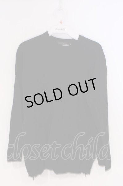 画像1: GOSTAR DE FUGA / ジャガード生地プルオーバーサイズニットソー 44 ブラック O-26-02-03-045-GO-to-YM-ZT0206E (1)