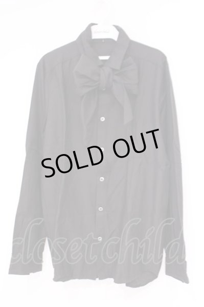 画像1: NO ID. BLACK / タイ付きベンベルグシャツ 1 ブラック O-26-02-03-047-NO-sh-YM-ZT201 (1)