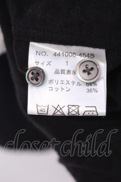 画像4: NO ID. BLACK / Cフランネルタックロングシャツ 1 ブラック O-26-02-03-048-NO-sh-YM-OS (4)