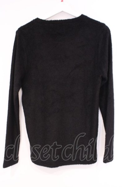 画像2: NO ID. / ビキューレラムパイルC/Nニット 2 ブラック O-26-02-03-050-NO-to-YM-OS (2)