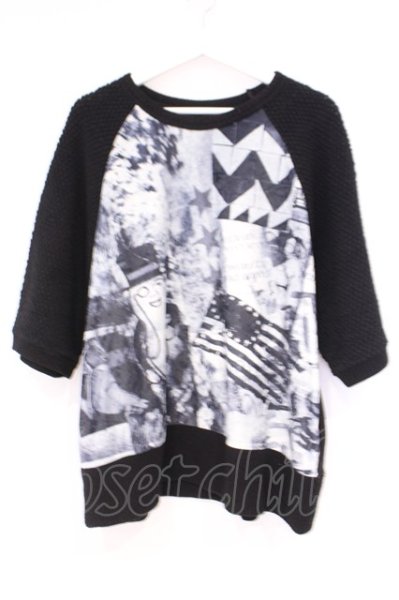 画像1: KROFUNE / ラグランニット  ブラック O-26-02-03-052-KR-to-YM-OS (1)