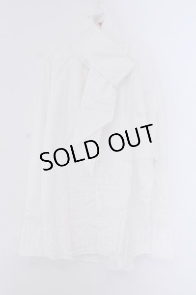 画像1: NO ID. BLACK / Cフランネルタックロングシャツ 1 ホワイト O-26-02-03-053-NO-sh-YM-OS (1)