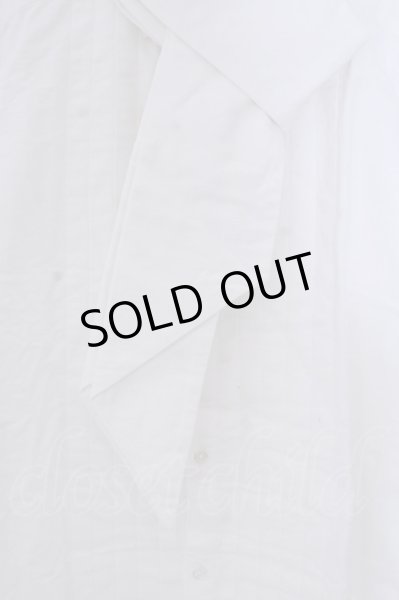 画像2: NO ID. BLACK / Cフランネルタックロングシャツ 1 ホワイト O-26-02-03-053-NO-sh-YM-OS (2)