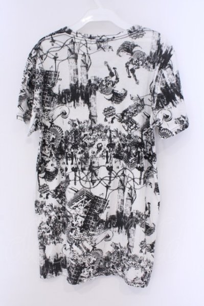 画像3: THE TEST / ｘSANATORIUM 総柄Tシャツ  ホワイト O-26-02-03-054-TH-ts-YM-OS (3)